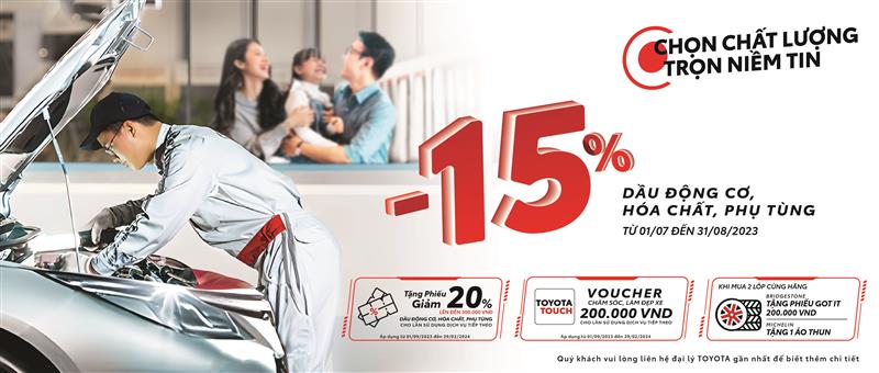 Toyota Việt Nam triển khai chương trình khuyến mãi dịch vụ "Tri ân khách hàng - Muôn vàn ưu đãi"